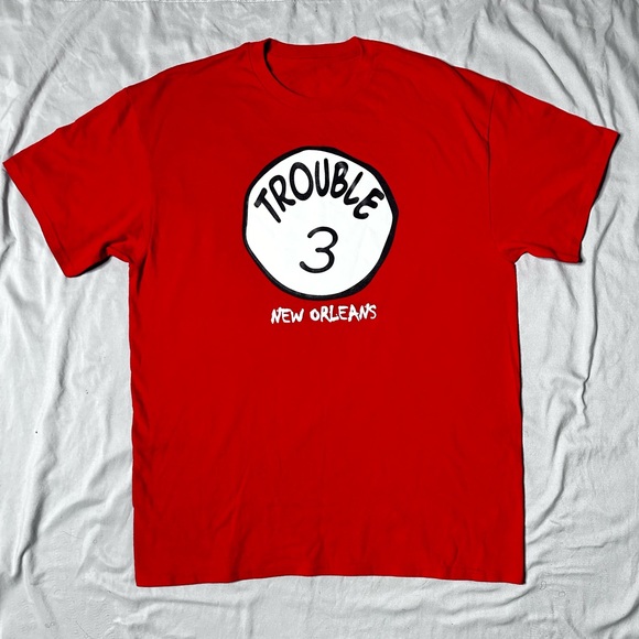 Other - ‘Trouble 3’ New Orleans Red T-Shirt